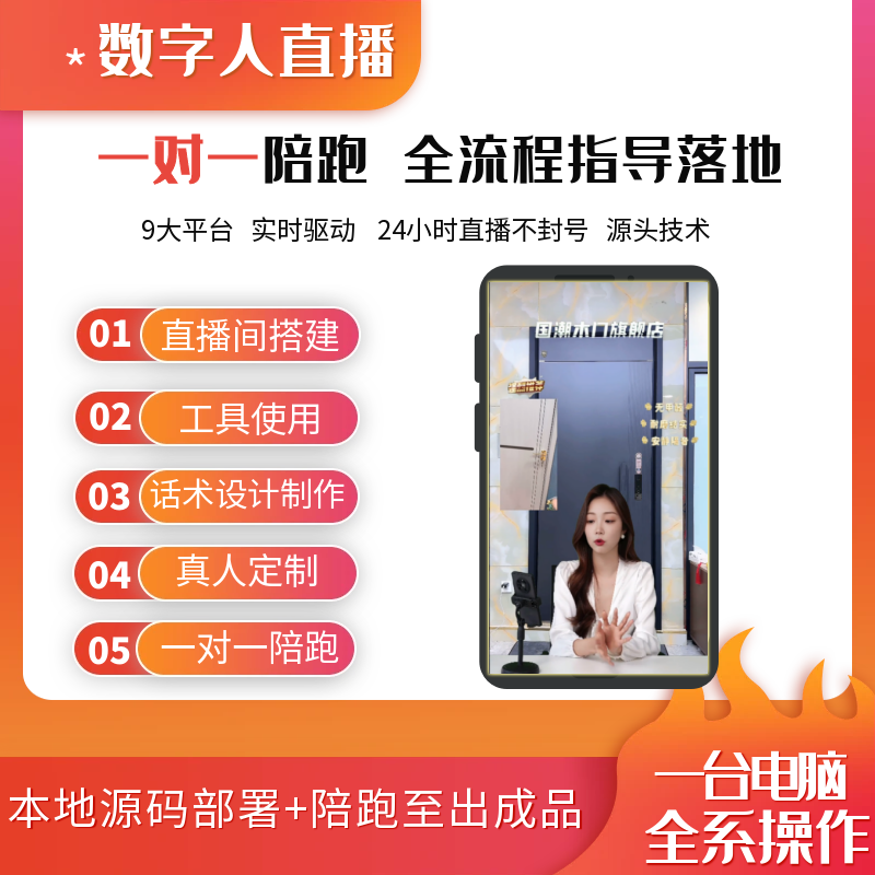 数字人直播系统AI数字人直播间搭建部署OEM贴牌